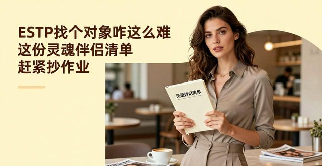 ESTP找个对象咋就这么难 这份灵魂伴侣清单赶紧抄作业