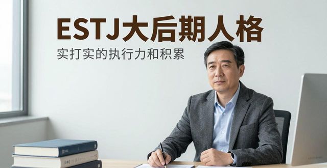 ESTJ大后期人格到底啥意思？为啥越老越吃香